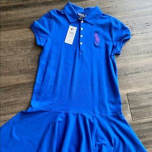 Polo Dress with flared bottom.